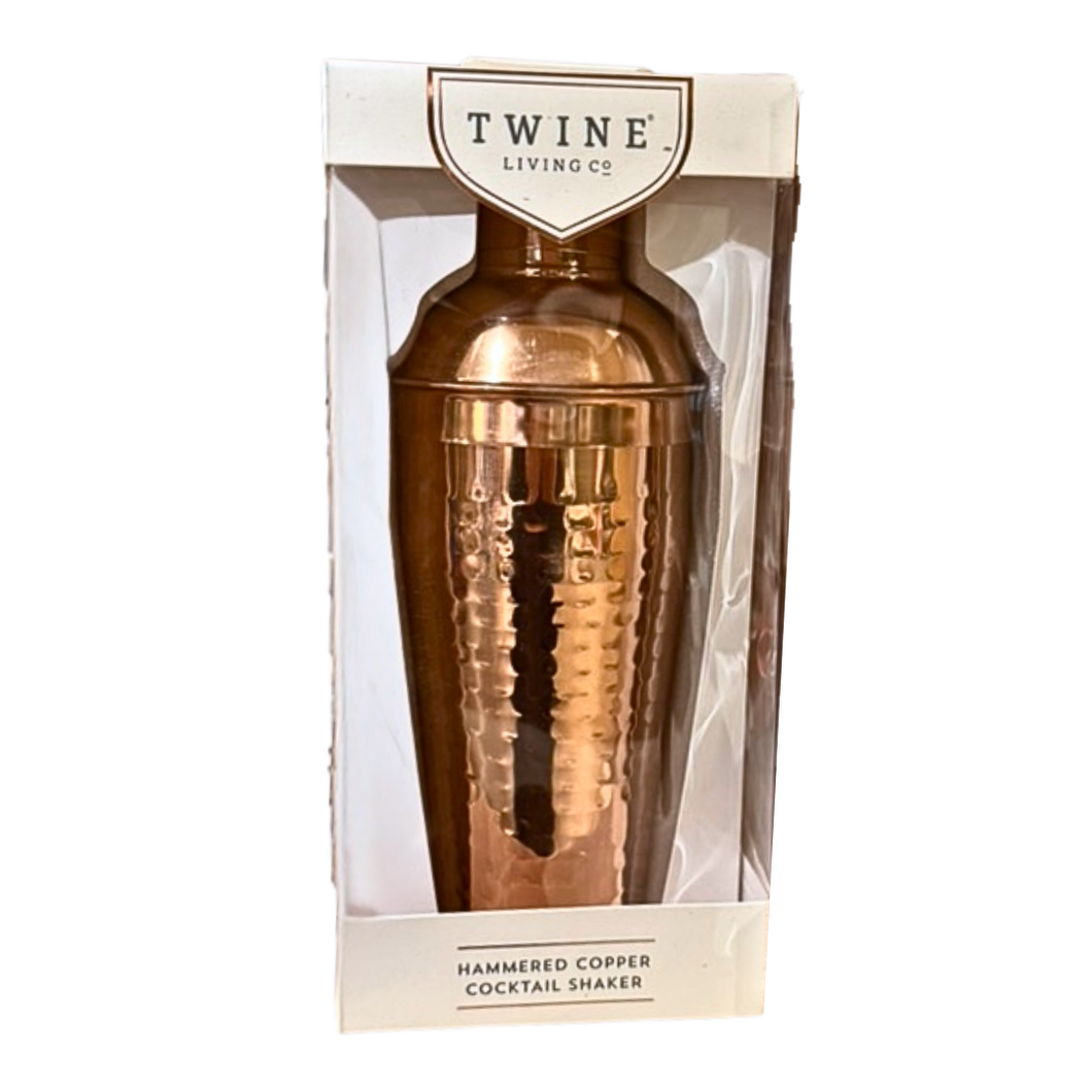 Twine Hammered Copper Cocktail Shaker – 25 oz